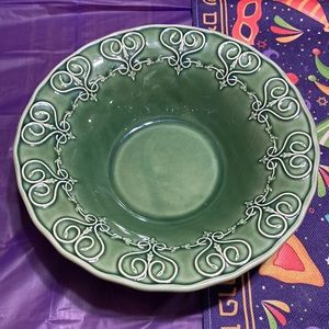 Bordallo Pinheiro Green Bowl 10” Salad Bowl